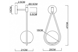 Бра Arte Lamp Matisse A7765AP-1AB - 2