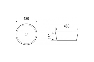 Раковина накладная Weltwasser WW ELBACH 32066 48 белый (10000003845) - 2