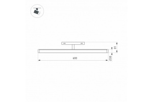 Трековый светодиодный светильник Arlight Mag-Orient-Tube-Turn-L600-20W Day4000 035670 - 3
