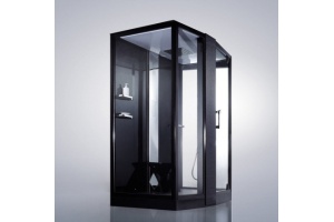 Душевая кабина Orans Diamond 150х100 черная стекло тонированное с баней и гидромассажем - 2