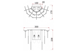 Настенный светильник Porto FR5104WL-02BS - 2