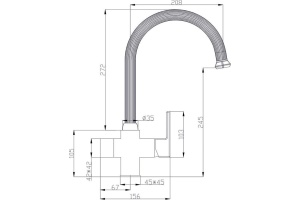 Смеситель Zorg Antic A 52 KF-BR для кухонной мойки - 2