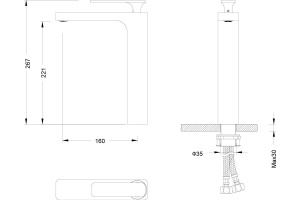 Смеситель для раковины-чаши Timo Torne 4311/00F хром - 2