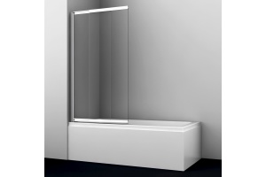 Шторка на ванну Wasserkraft Main 100х140 профиль хром стекло прозрачное