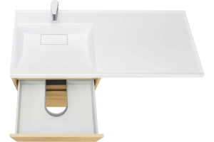 Тумба с раковиной Aquaton Лондри 60 светлое дерево - 3
