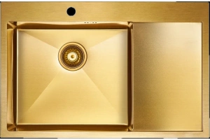 Мойка кухонная Paulmark Atlan 78 L брашированное золото