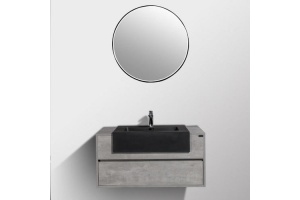 Тумба с раковиной Black&White Universell 100 серая - 2