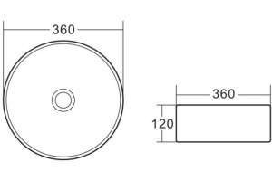 Раковина накладная BelBagno 36 (BB1357) - 3