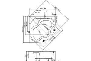Акриловая ванна Ravak Gentiana 140x140 см (CF01000000) - 2