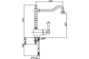 Смеситель для кухонной мойки Cezares MARGOT бронза (MARGOT-LLM2-02-M) - 3