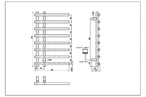 Полотенцесушитель электрический Boheme Uno черный (722-G) - 2