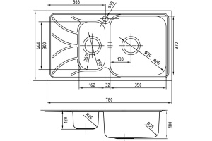 Мойка кухонная Iddis Arro ARR78PZi77 - 3