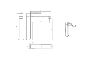 Смеситель для раковины Boheme Qubic темный хром матовый - 2