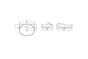 Раковина накладная Gural Vit Nova 60х43 белая - 2