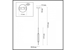 Подвесной светодиодный светильник Odeon Light Pendant Reeds 4794/12L - 3