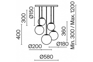 Подвесной светильник Maytoni Basic form MOD321PL-05B - 3