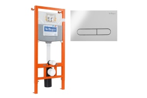 Система инсталляции BelBagno 120 с кнопкой смыва хром