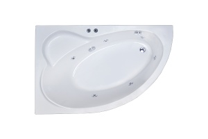 Ванна акриловая Royal Bath Alpine Standart 140x95 L с гидромассажем белый