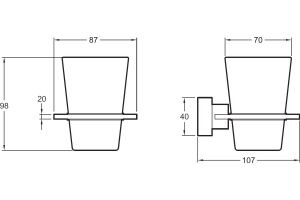 Стакан Jacob Delafon Eo E77866-CP - 2