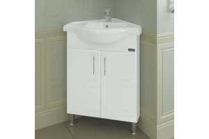 Тумба под раковину угловая Санта Аврора 60 белый - 3