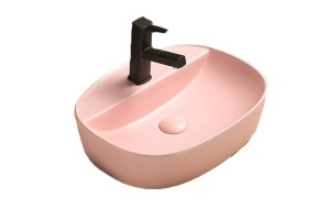 Раковина накладная CeramaLux NC 50.5 см розовый матовый (78239XMP-3)