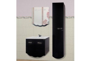 Мебель для ванной Bellezza Версаль 90 черная 1 внутренний ящик