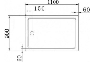 Поддон для душа Cezares Tray прямоугольный 110/90, акриловый - 3