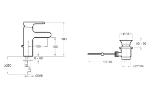 Смеситель Jacob Delafon Singulier E10860-CP для раковины - 2