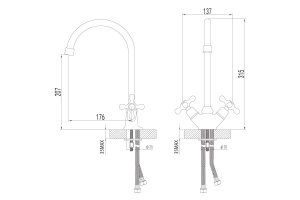 Смеситель для кухонной мойки Lemark Standard хром (LM2105C) - 2