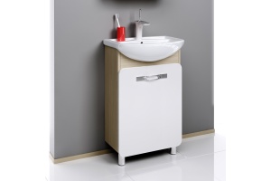 Тумба с раковиной Aqwella Вега 55 дуб сонома