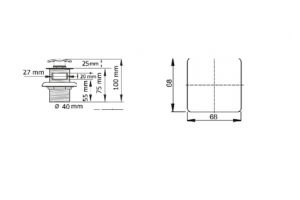 Донный клапан для раковины Ceramalux хром (RD005) - 2