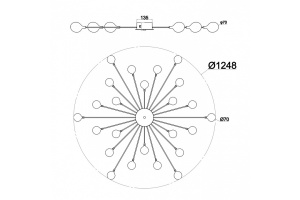 Потолочная люстра Escada Starfall 2109/16 Chrome - 3