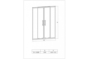Душевая дверь Esbano 150х195 хром (ESDN150DW) - 2