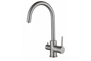 Смеситель Kaiser Merkur 26744-5 для кухонной мойки, серебро