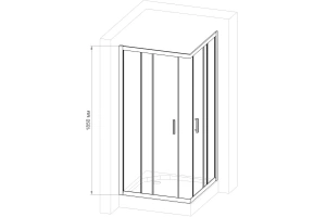 Душевой уголок Royal Bath HPD 100x90 профиль белый стекло прозрачное - 3