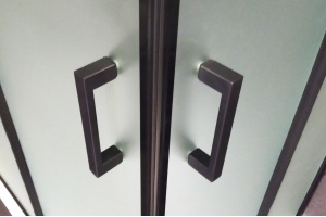 Душевой уголок Royal Bath ВК 100х100 с поддоном профиль черный стекло матовое - 3