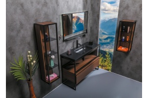 Полка подвесная Armadi Art Loft 120 темное дерево - 3