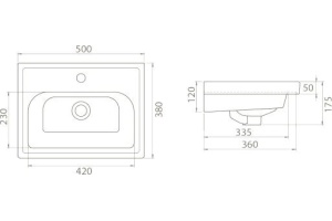 Мебельная раковина Opadiris CeraStyle Frame 50 - 3