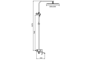 Душевая стойка Gappo золото - 2