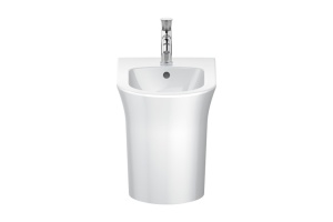 Duravit White Tulip Биде напольное 370x580х420 мм, с переливом, с 1 отв под смеситель, цвет: белый - 3