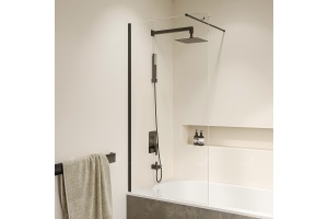 Шторка на ванну RGW Screens SC-051B 70х150 профиль черный стекло прозрачное - 2
