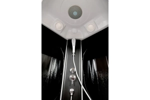 Душевая кабина Deto L 100х100 с гидромассажем, без крыши, черный (L801NGMBLACK)  - 3