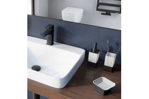 Стакан для зубных щеток Excellent Riko черный матовый - 3