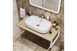 Раковина STWORKI накладная 65 3064-KL белый глянец - 3