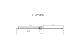 Душевая дверь в нишу Vincea Dice 110x200 профиль черный стекло прозрачное - 3