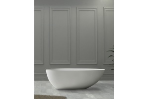 Ванна из искусственного камня ABBER Stein AS9611-1.7 белая матовая - 2