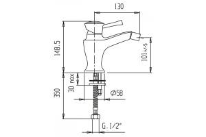 Смеситель для биде Cezares Giubileo (GIUBILEO-BSM1-01) - 2