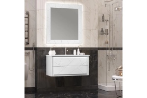 Зеркало с подсветкой Opadiris Луиджи 100 белый матовый - 2