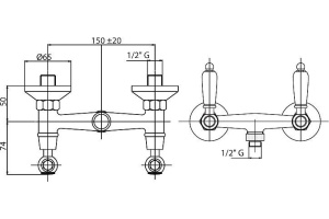 Смеситель для душа Cezares FIRST золото (FIRST-D-03/24-Bi) - 2