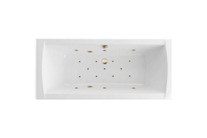 Ванна акриловая Excellent Aquaria Lux Relax 180х80 с гидромассажем белый - бронза